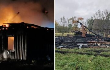 Naktinė liepsnų drama Ivaniškiuose: per miškų keliukus gelbėtojai brovėsi traktorių tempiami