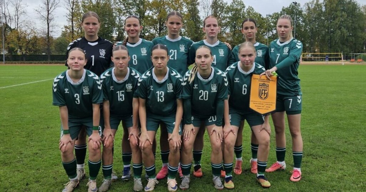 Lemiamas smūgis 80-ąją minutę: Lietuvos WU-17 rinktinė palaužė Farerų Salų futbolininkes