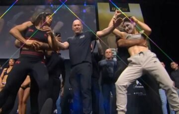 Įtampa prieš „UFC 332“ sprogo: Wang išprovokavo Silvą, o Dana White’as supainiojo jos pergales